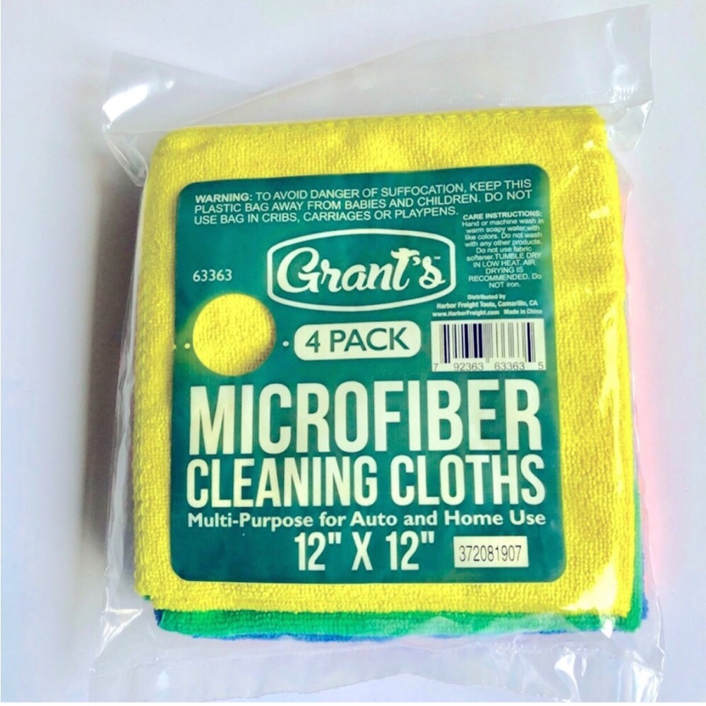 3/$15 NEW Microfiber Towels Cleaning Cloths 12”x 12”, SET OF 4, Different Colors